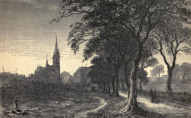 Bruntsfield Links, Edinburgh. 19th-century engraving.