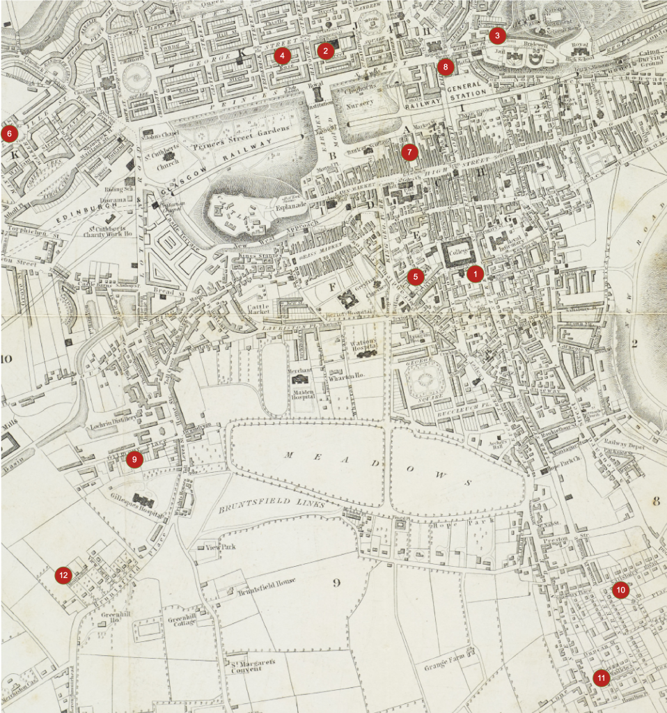 Map of Edinburgh c1846